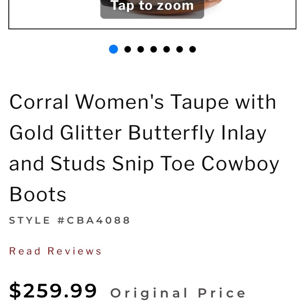 Taupe inlay Corral Boots - Picture 12 of 12